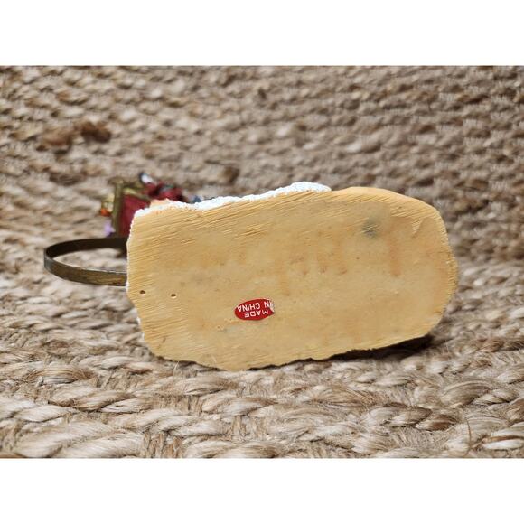 Traditions Vintage Santa & Sleigh Flying Over Village Christmas Holiday Figurine - Picture 9 of 9